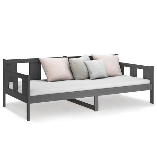 Daybed 80x200 cm massivt fyrretræ grå