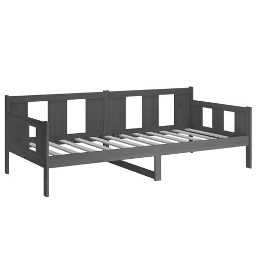 Daybed 80x200 cm massivt fyrretræ grå