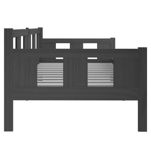 Daybed 80x200 cm massivt fyrretræ grå