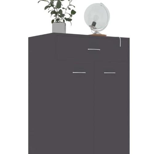 Skoskab 60x35x84 cm konstrueret træ grå