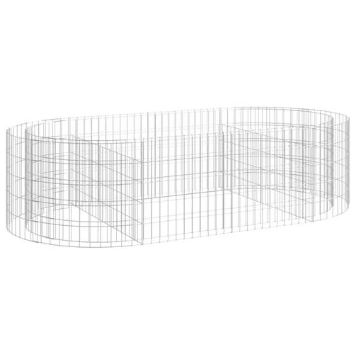 Gabion-højbed 200x100x50 cm galvaniseret jern