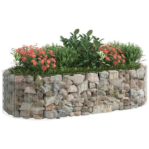 Gabion-højbed 200x100x50 cm galvaniseret jern