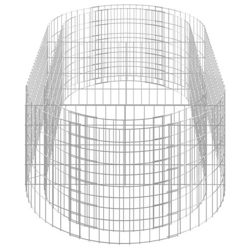Gabion-højbed 200x100x50 cm galvaniseret jern