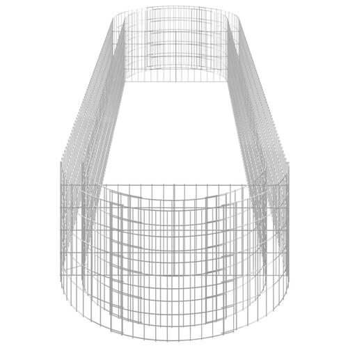 Gabion-højbed 400x100x50 cm galvaniseret jern