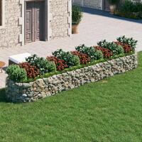 Gabion-højbed 500x100x50 cm galvaniseret jern