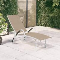Liggestol textilene og aluminium cremefarvet