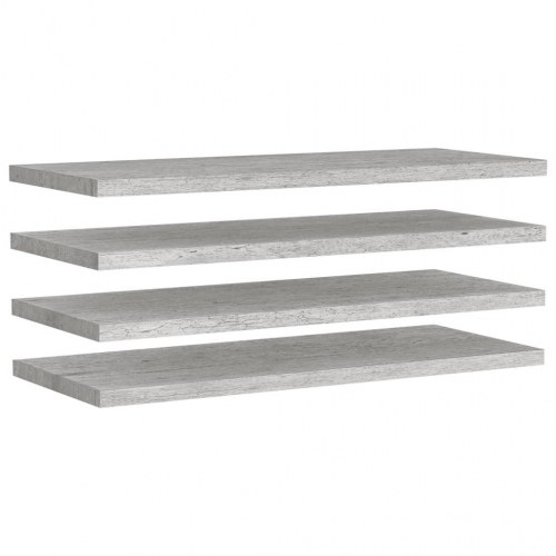 Svævehylder - 4 stk. 90 × 23,5 × 3,8 cm i MDF, betongrå