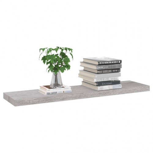 Svævehylder - 4 stk. 90 × 23,5 × 3,8 cm i MDF, betongrå