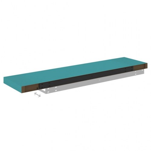 Svævehylder 2 stk. 90x23,5x3,8 cm MDF blå