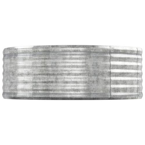 Plantekasse 544x100x36 cm pulverlakeret stål sølvfarvet
