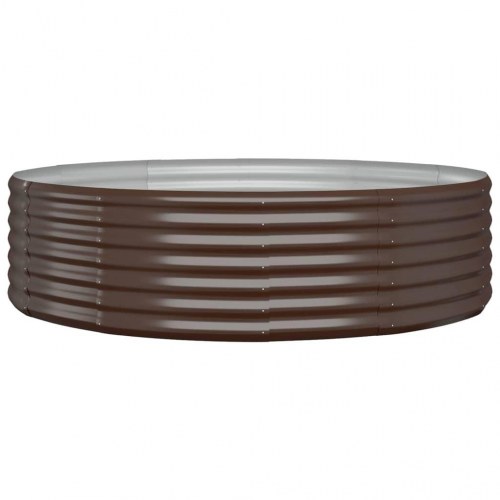 Plantekasse 140x140x36 cm galvaniseret stål brun