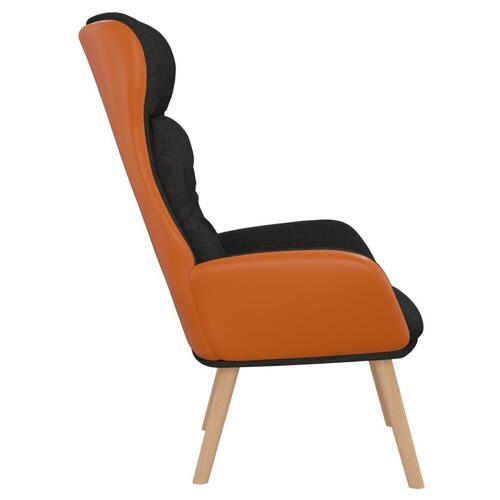 Lænestol stof og PVC sort