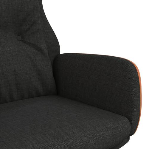 Lænestol stof og PVC sort