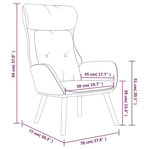 Lænestol stof og PVC sort