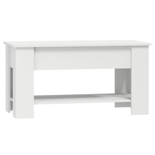 Sofabord 101x49x52 cm konstrueret træ hvid
