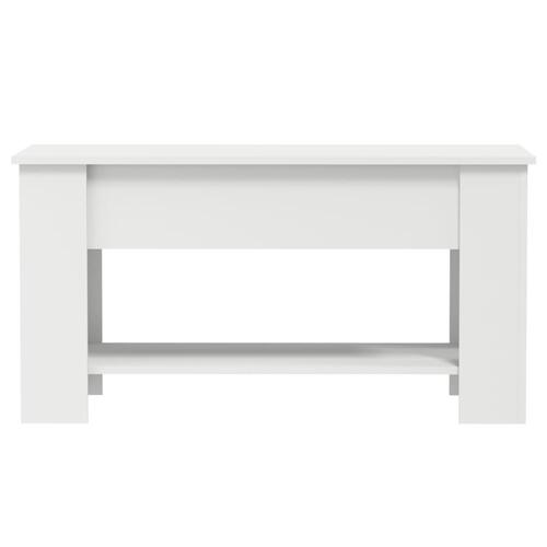 Sofabord 101x49x52 cm konstrueret træ hvid