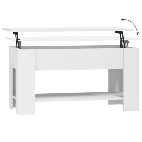 Sofabord 101x49x52 cm konstrueret træ hvid