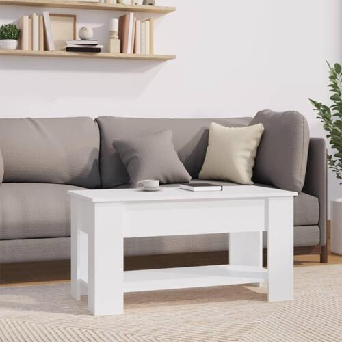 Sofabord 101x49x52 cm konstrueret træ hvid