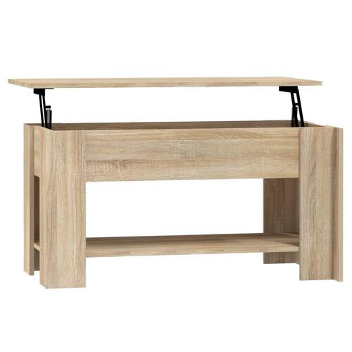 Sofabord 101x49x52 cm konstrueret træ sonoma-eg