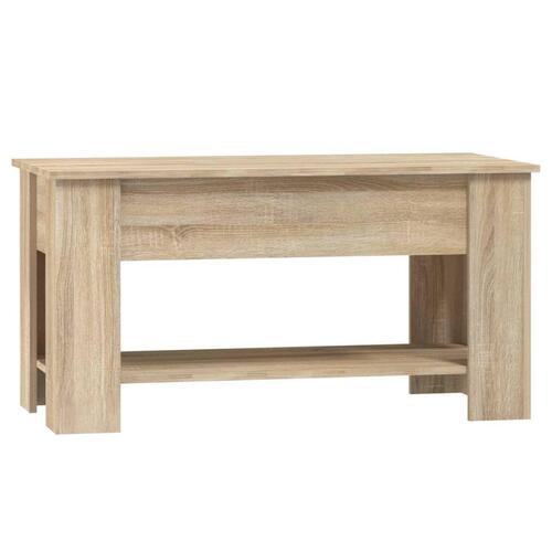 Sofabord 101x49x52 cm konstrueret træ sonoma-eg
