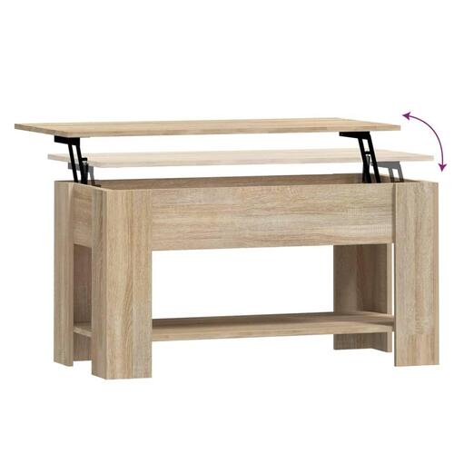 Sofabord 101x49x52 cm konstrueret træ sonoma-eg