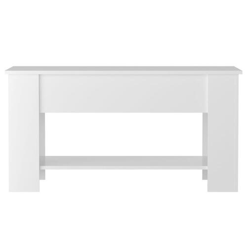 Sofabord 101x49x52 cm konstrueret træ hvid højglans