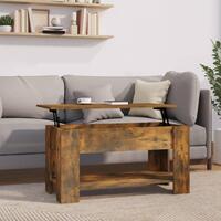 Sofabord 101x49x52 cm konstrueret træ røget egetræsfarve