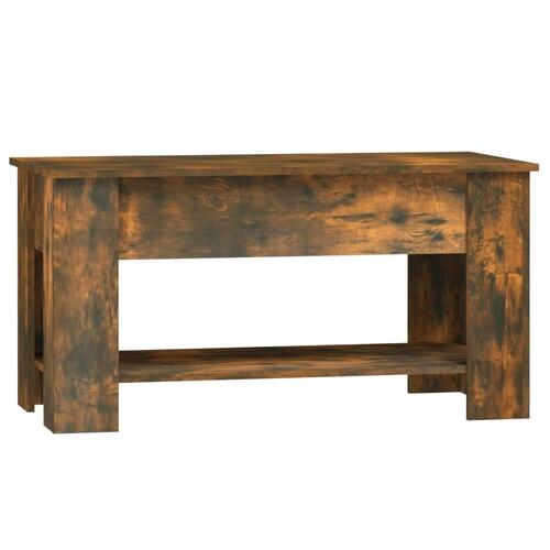 Sofabord 101x49x52 cm konstrueret træ røget egetræsfarve