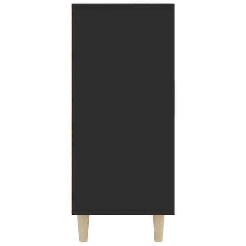 Skab 90x34x80 cm konstrueret træ sort