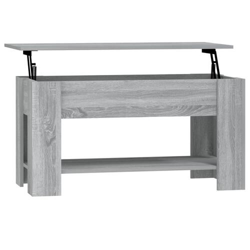 Sofabord 101x49x52 cm konstrueret træ grå sonoma-eg