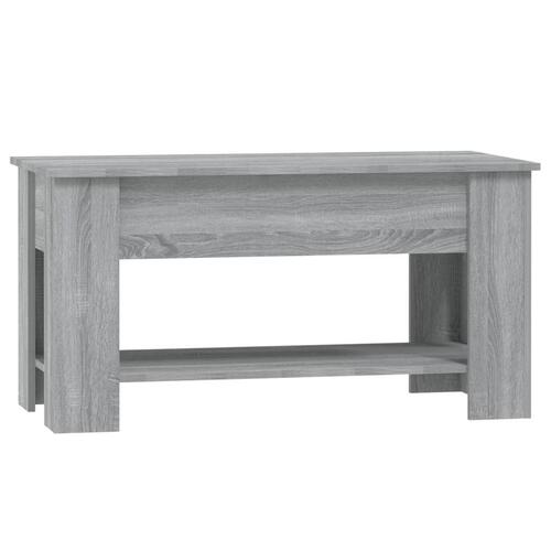 Sofabord 101x49x52 cm konstrueret træ grå sonoma-eg