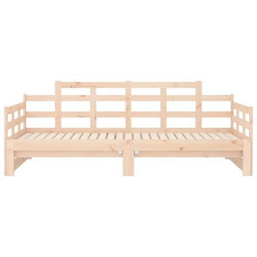 Daybed med udtræk 2x(80x200) cm massivt fyrretræ