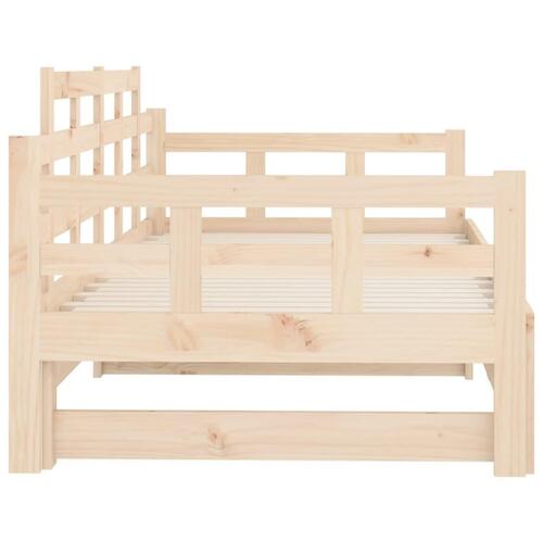 Daybed med udtræk 2x(80x200) cm massivt fyrretræ