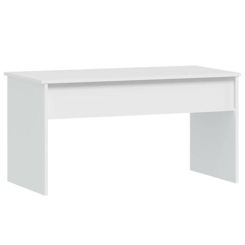 Sofabord 102x50,5x52,5 cm konstrueret træ hvid