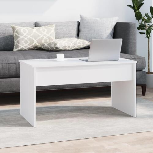 Sofabord 102x50,5x52,5 cm konstrueret træ hvid