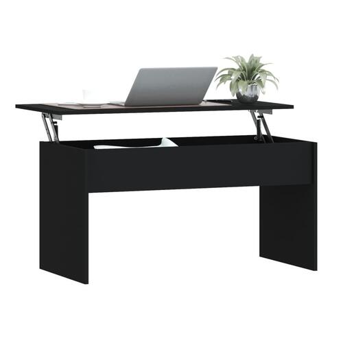 Sofabord 102x50,5x52,5 cm konstrueret træ sort