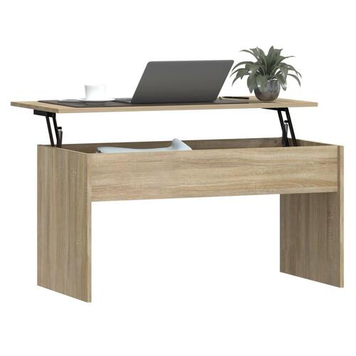 Sofabord 102x50,5x52,5 cm konstrueret træ sonoma-eg