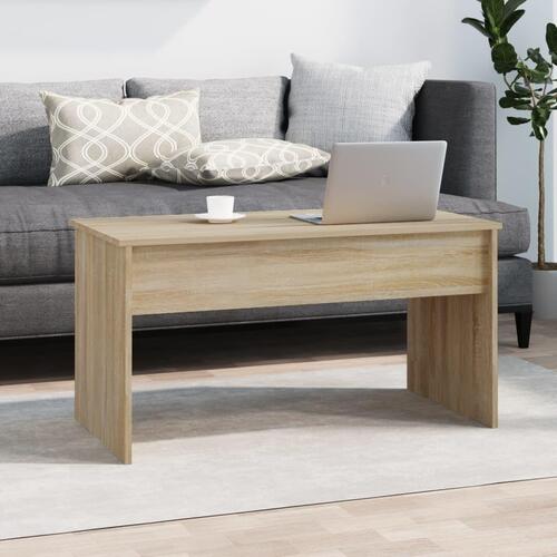 Sofabord 102x50,5x52,5 cm konstrueret træ sonoma-eg