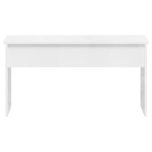 Sofabord 102x50,5x52,5 cm konstrueret træ hvid højglans