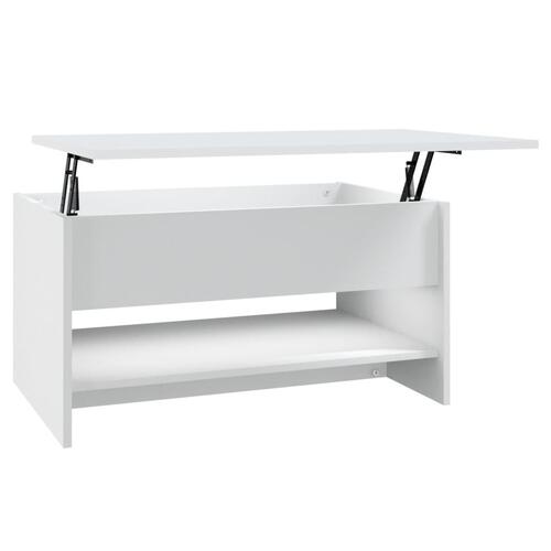 Sofabord 80x50x40 cm konstrueret træ hvid
