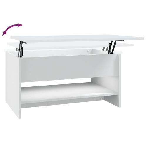 Sofabord 80x50x40 cm konstrueret træ hvid