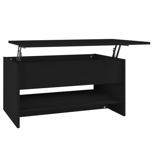 Sofabord 80x50x40 cm konstrueret træ sort