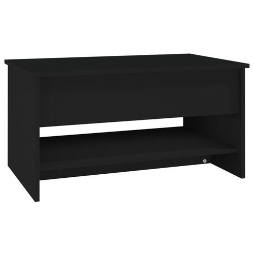 Sofabord 80x50x40 cm konstrueret træ sort