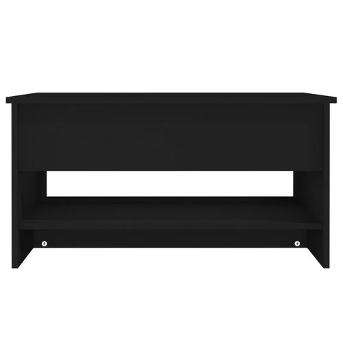 Sofabord 80x50x40 cm konstrueret træ sort