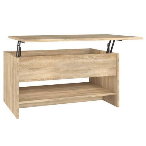 Sofabord 80x50x40 cm konstrueret træ sonoma-eg