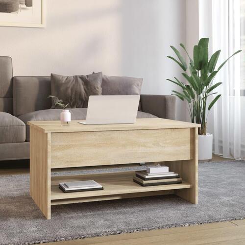 Sofabord 80x50x40 cm konstrueret træ sonoma-eg