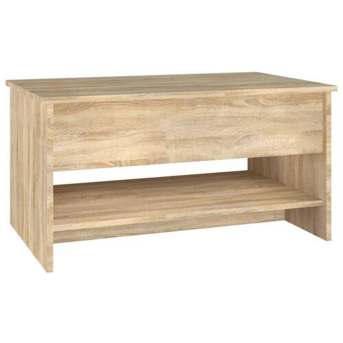 Sofabord 80x50x40 cm konstrueret træ sonoma-eg