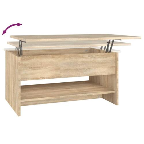 Sofabord 80x50x40 cm konstrueret træ sonoma-eg