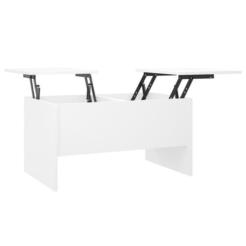 Sofabord 80x50x42,5 cm konstrueret træ hvid