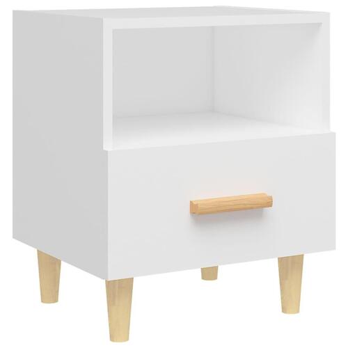 Sengebord 40x35x47 cm 2 stk. hvid